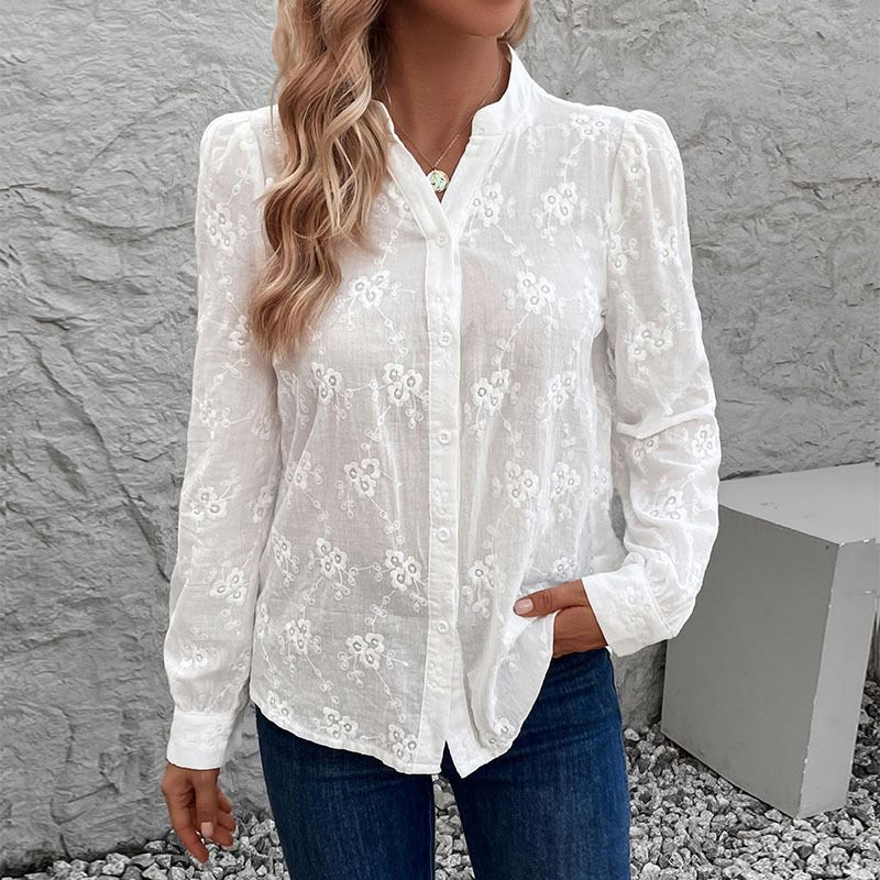 Embroidered Button Up Shirt