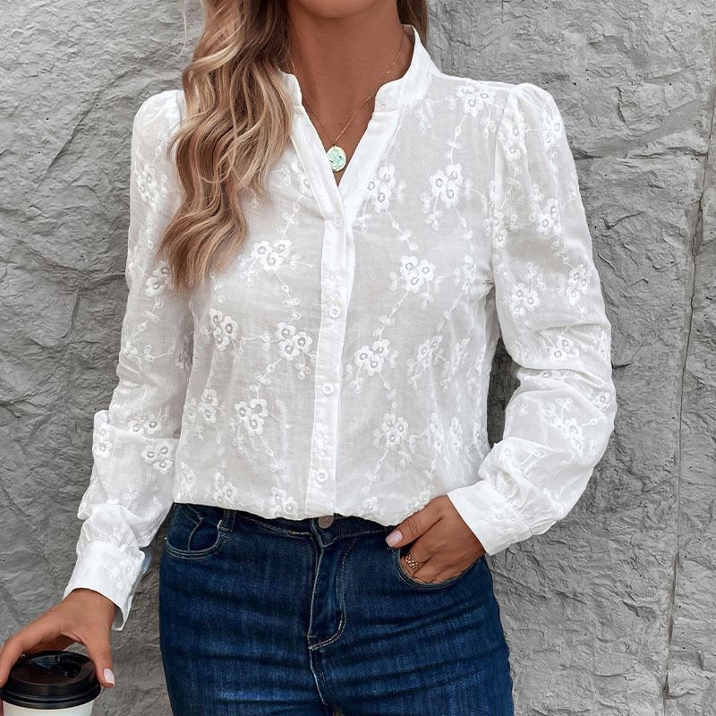 Embroidered Button Up Shirt