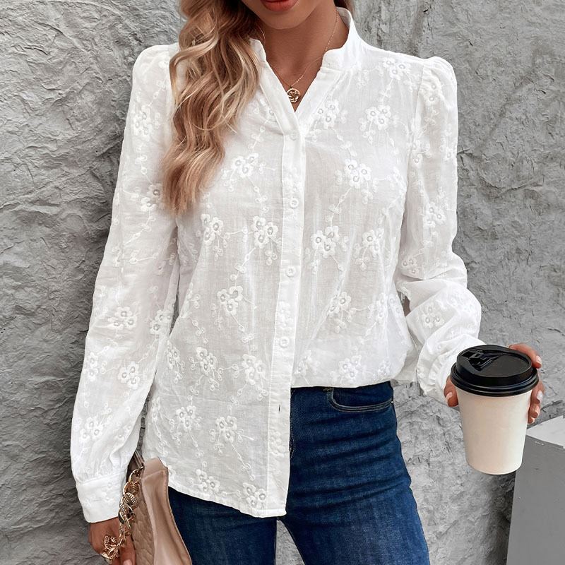 Embroidered Button Up Shirt