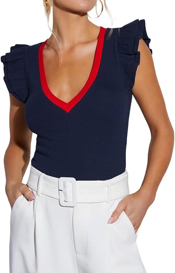 The V Neck Butterfly T