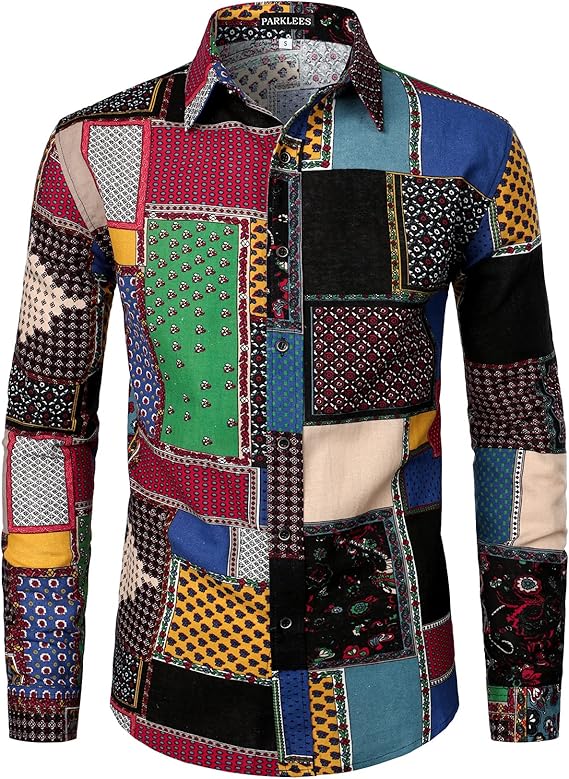 Cotton-Linen Patchwork Shirt