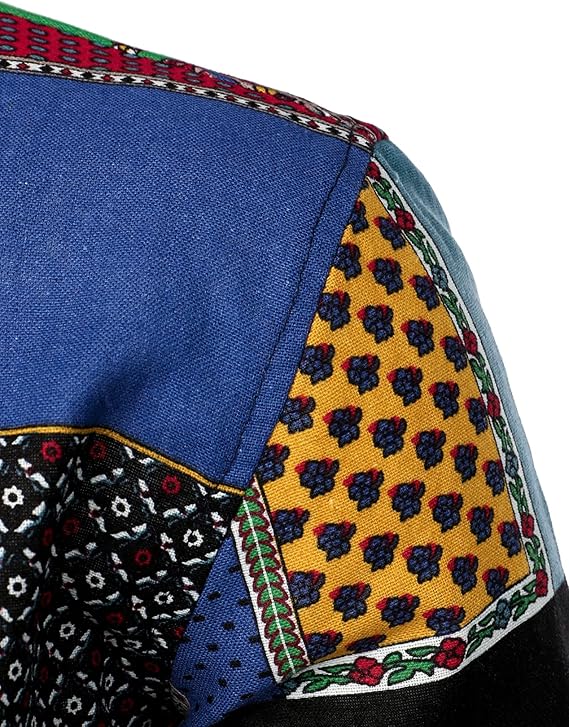 Cotton-Linen Patchwork Shirt