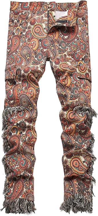 The Paisley Print Fringe Pant
