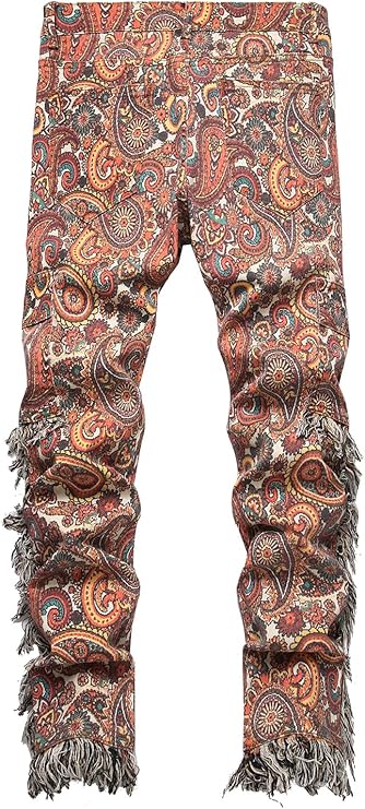 The Paisley Print Fringe Pant
