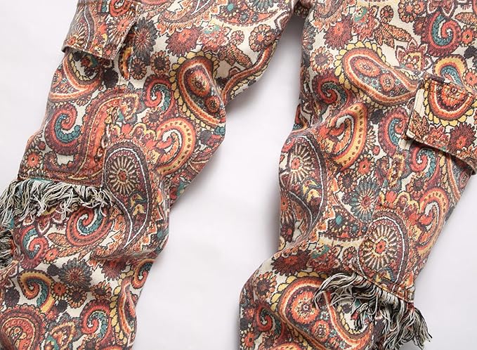 The Paisley Print Fringe Pant