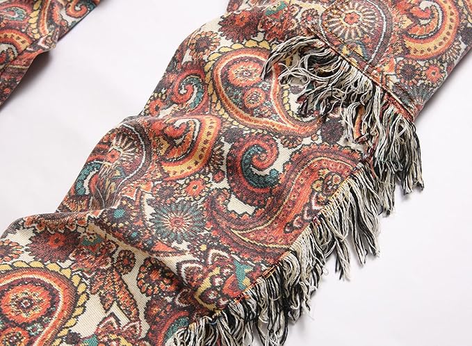 The Paisley Print Fringe Pant