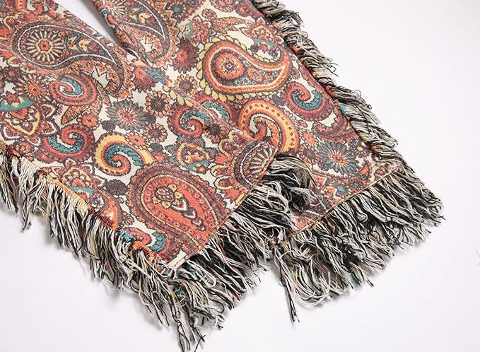 The Paisley Print Fringe Pant