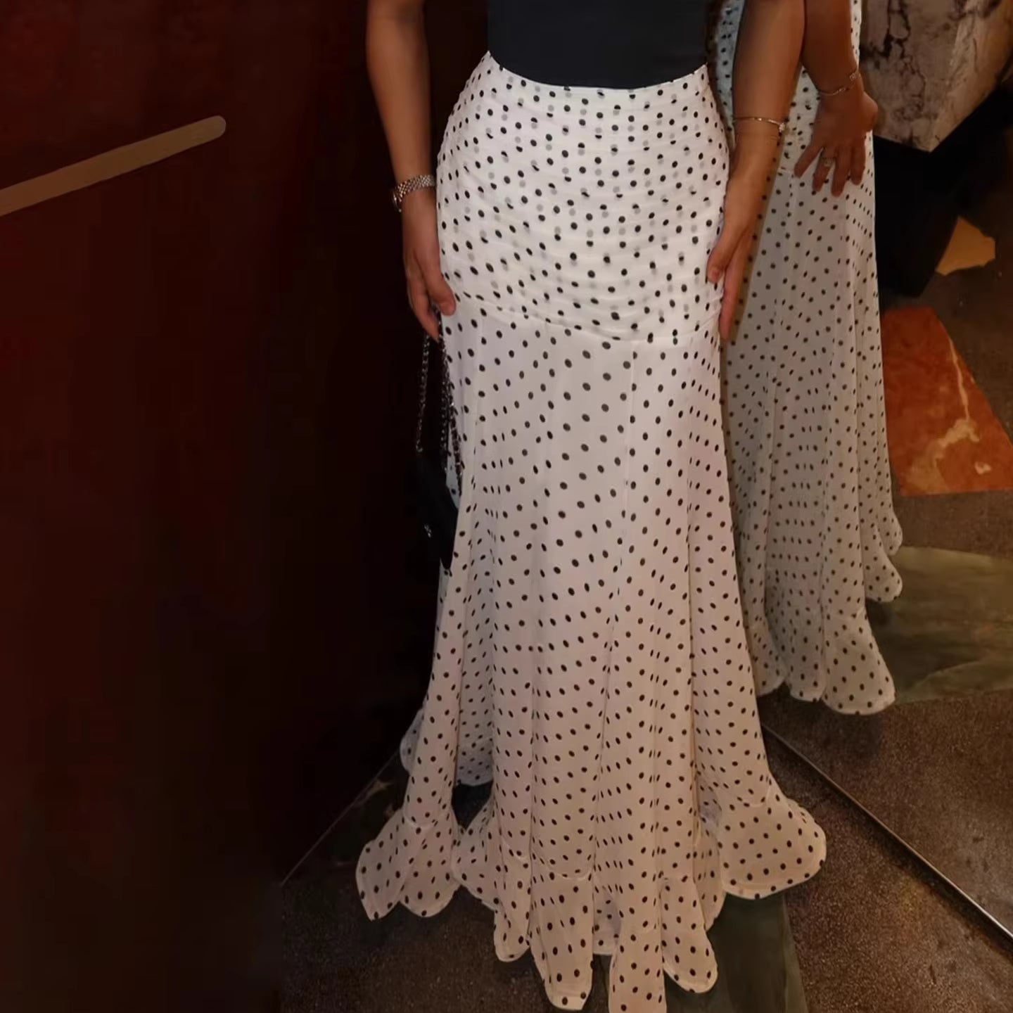 The Polka Dot High Waist skirt