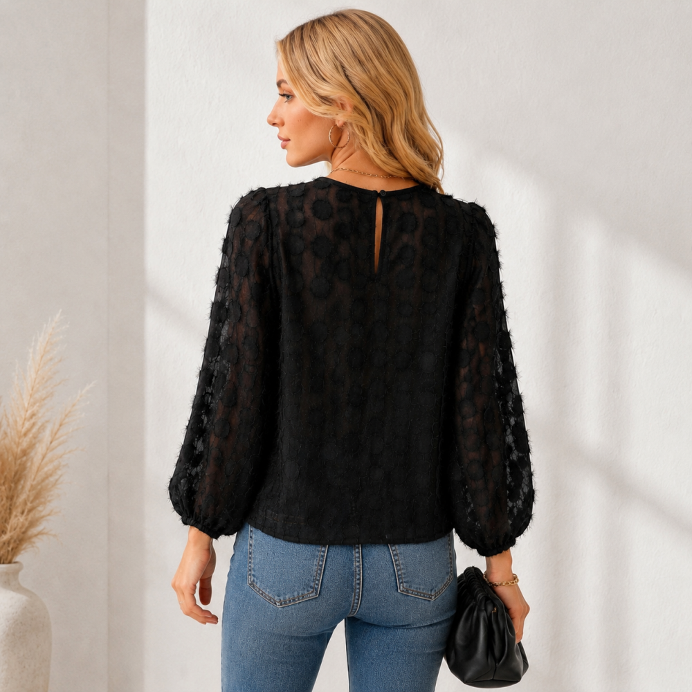 The Sheer O neck Blouse